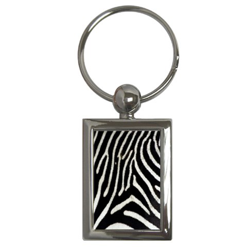 Zebra Print Big	 Key Chain (Rectangle) from ArtsNow.com Front