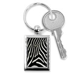 Zebra Print Big	 Key Chain (Rectangle)