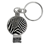 Zebra Print Big	 Nail Clippers Key Chain