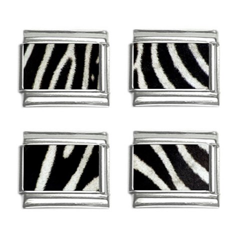 Zebra Print Big	9mm Italian Charm (4 pack) from ArtsNow.com Front