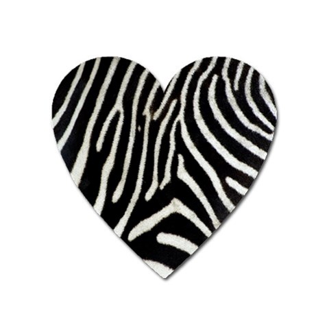 Zebra Print Big	 Magnet (Heart) from ArtsNow.com Front