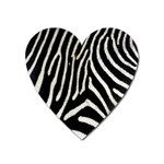 Zebra Print Big	 Magnet (Heart)