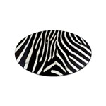 Zebra Print Big	 Sticker Oval (10 pack)