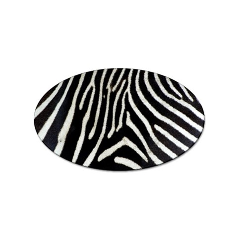 Zebra Print Big	 Sticker Oval (100 pack) from ArtsNow.com Front