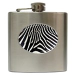 Zebra Print Big	 Hip Flask (6 oz)