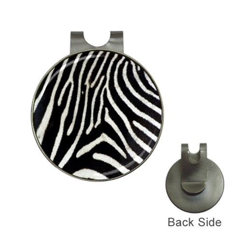 Zebra Print Big	 Golf Ball Marker Hat Clip from ArtsNow.com Front