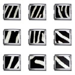 Zebra Print Big	Mega Link Italian Charm (9 pack)