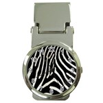 Zebra Print Big	 Money Clip Watch