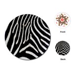 Zebra Print Big	Playing Cards (Round)