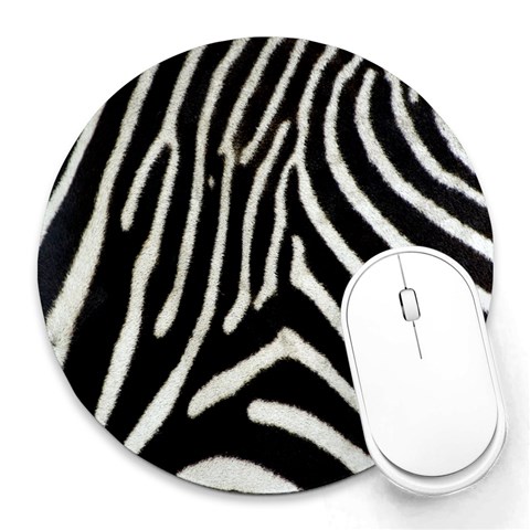 Zebra Print Big	Collage Round Mousepad from ArtsNow.com 8 x8  Round Mousepad - 1