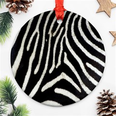 Zebra Print Big	 Round Ornament (Two Sides) from ArtsNow.com Front