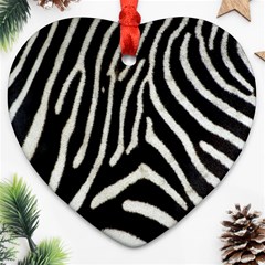 Zebra Print Big	 Heart Ornament (Two Sides) from ArtsNow.com Front