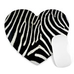 Zebra Print Big	 Mousepad (Heart)