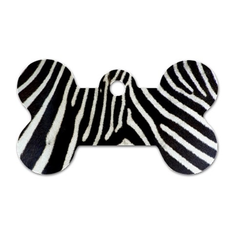Zebra Print Big	 Dog Tag Bone (One Side) from ArtsNow.com Front