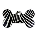 Zebra Print Big	 Dog Tag Bone (Two Sides)