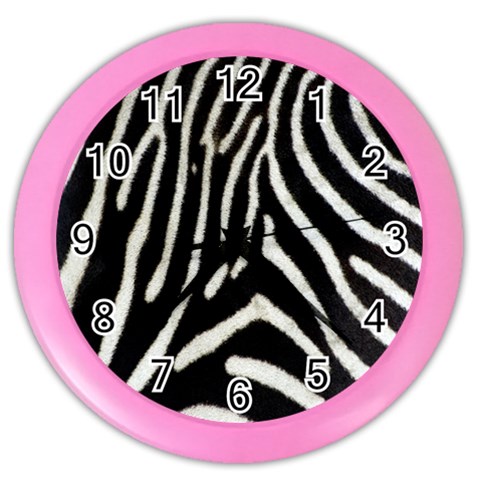 Zebra Print Big	 Color Wall Clock from ArtsNow.com Front