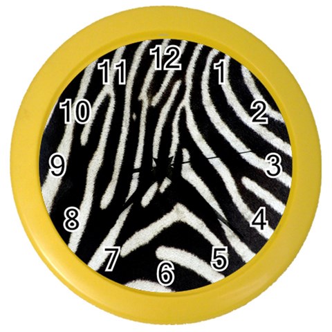 Zebra Print Big	 Color Wall Clock from ArtsNow.com Front