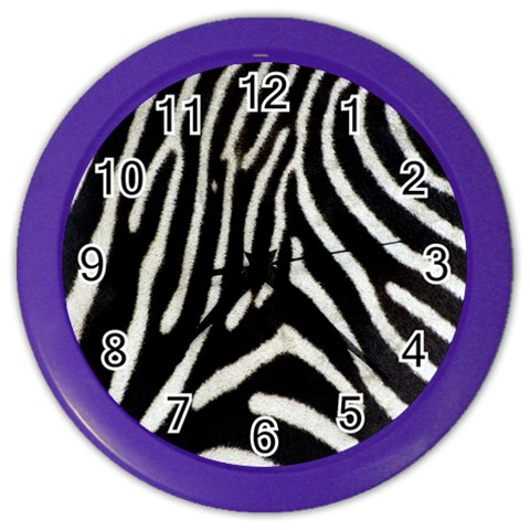 Zebra Print Big	 Color Wall Clock from ArtsNow.com Front