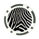 Zebra Print Big	 Poker Chip Card Guard