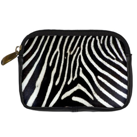 Zebra Print Big	 Digital Camera Leather Case from ArtsNow.com Front