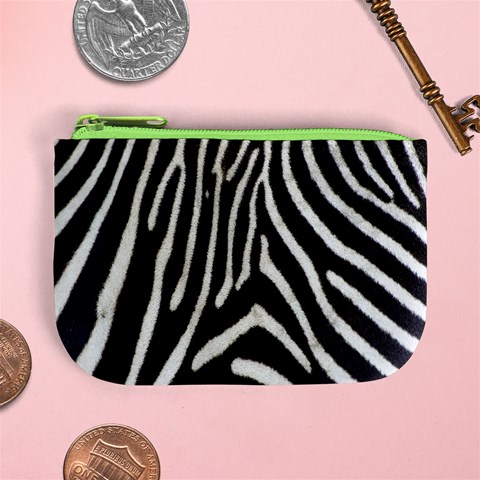 Zebra Print Big	 Mini Coin Purse from ArtsNow.com Front