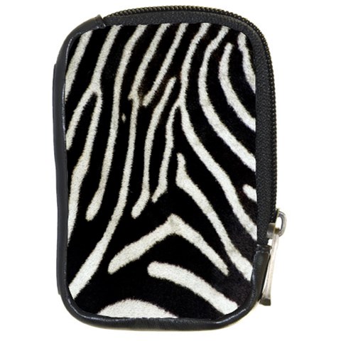 Zebra Print Big	 Compact Camera Leather Case from ArtsNow.com Front