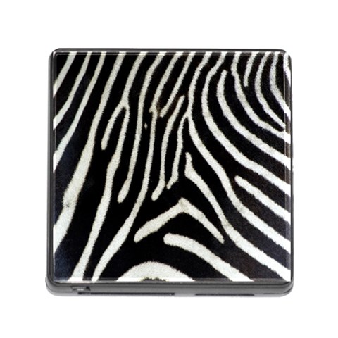 Zebra Print Big	 Memory Card Reader with Storage (Square) from ArtsNow.com Front