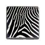 Zebra Print Big	 Memory Card Reader with Storage (Square)