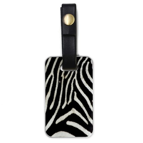 Zebra Print Big	 Luggage Tag (one side) from ArtsNow.com Front