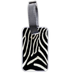 Zebra Print Big	 Luggage Tag (two sides) from ArtsNow.com Back