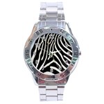 Zebra Print Big	 Stainless Steel Analogue Men’s Watch