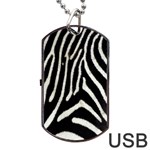 Zebra Print Big	Dog Tag USB Flash (One Side)