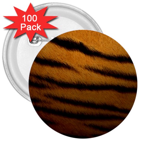 Tiger Print Dark	 3  Button (100 pack) from ArtsNow.com Front