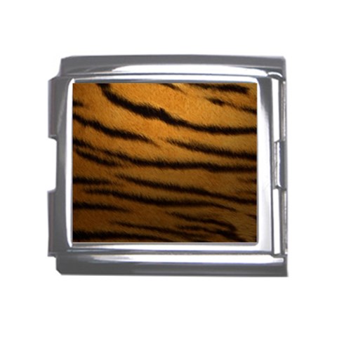 Tiger Print Dark	 Mega Link Italian Charm (18mm) from ArtsNow.com Front