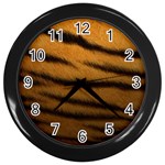 Tiger Print Dark	 Wall Clock (Black)