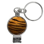 Tiger Print Dark	 Nail Clippers Key Chain