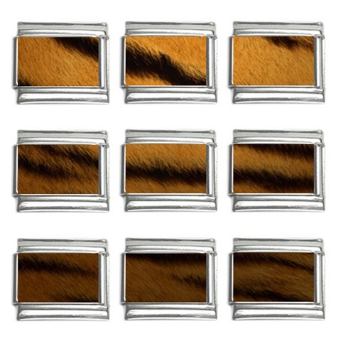Tiger Print Dark	9mm Italian Charm (9 pack) from ArtsNow.com Front