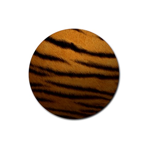 Tiger Print Dark	 Rubber Coaster (Round) from ArtsNow.com Front