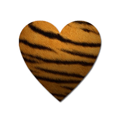 Tiger Print Dark	 Magnet (Heart) from ArtsNow.com Front