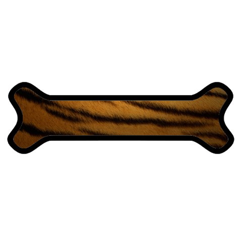 Tiger Print Dark	Magnet (Dog Bone) from ArtsNow.com Front