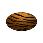 Tiger Print Dark	 Sticker Oval (10 pack)