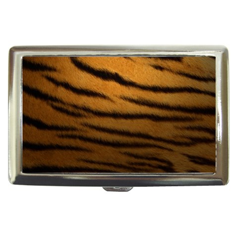 Tiger Print Dark	 Cigarette Money Case from ArtsNow.com Front
