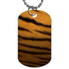 Tiger Print Dark	 Dog Tag (Two Sides) from ArtsNow.com Front