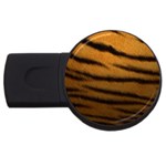 Tiger Print Dark	 USB Flash Drive Round (2 GB)