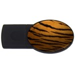 Tiger Print Dark	 USB Flash Drive Oval (2 GB)