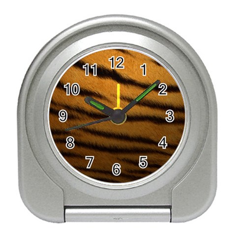 Tiger Print Dark	 Travel Alarm Clock from ArtsNow.com Front