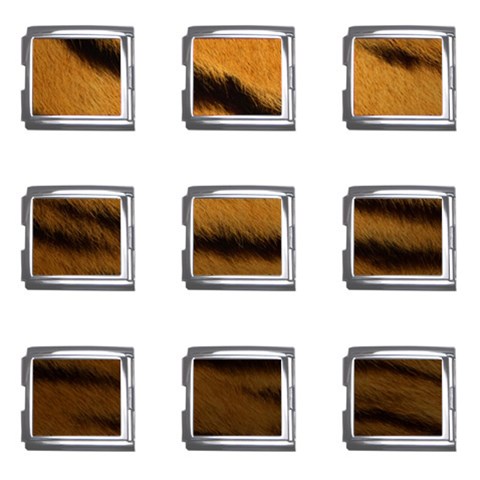Tiger Print Dark	Mega Link Italian Charm (9 pack) from ArtsNow.com Front
