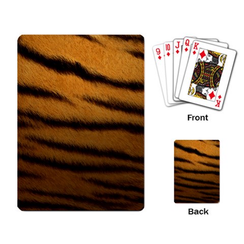 Tiger Print Dark	 Playing Cards Single Design from ArtsNow.com Back