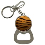 Tiger Print Dark	 Bottle Opener Key Chain