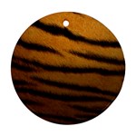 Tiger Print Dark	 Round Ornament (Two Sides)